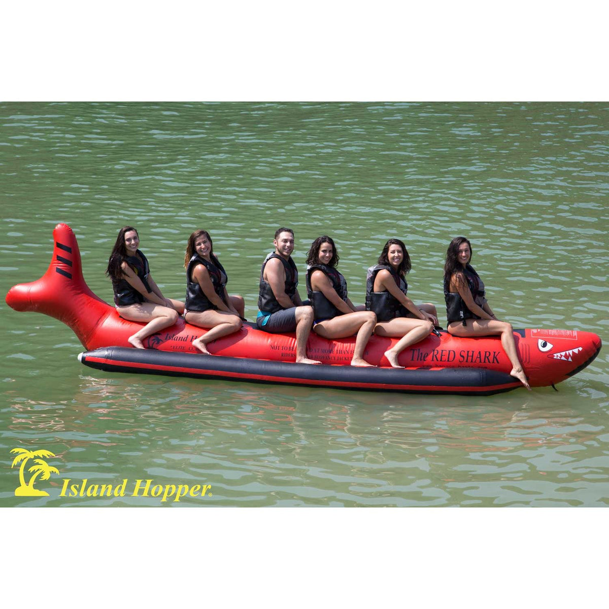 6 Passenger Red Shark Banana Boat – Light As Air Boats