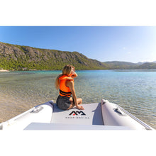 Load image into Gallery viewer, Boat - Woman relaxing on the Aqua Marina The Aircat Catamaran BT-AC335