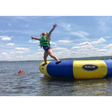 Load image into Gallery viewer, Happy kid jumped out the Rave Sports Bongo Bouncer 10 - 10' Springless Water Bouncer 02011