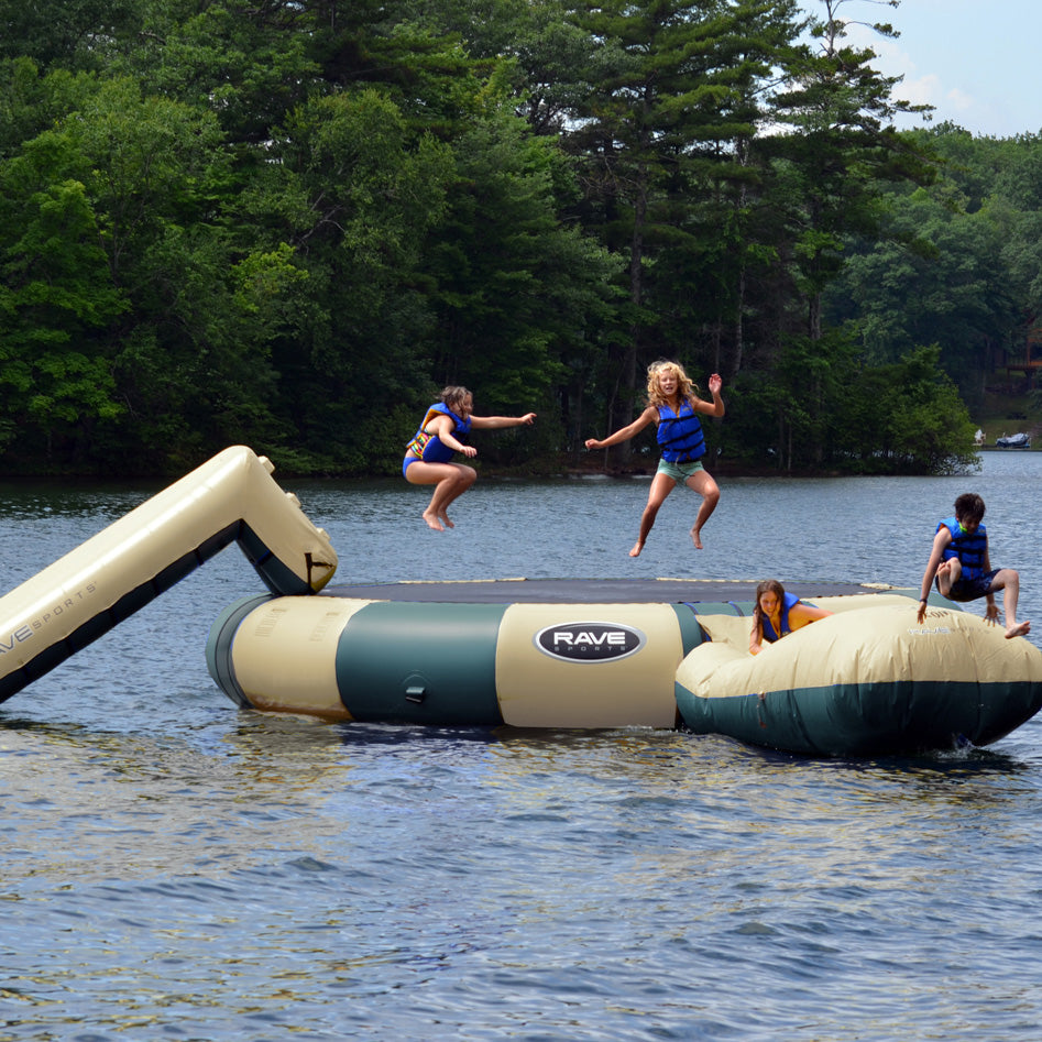 4 People in Rave Sports Northwood's Bongo Bouncer 20 - 20' Springless Water Bouncer 02021