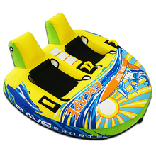 Load image into Gallery viewer, Rave Escape Pontoon 2P Towable Tube top view
