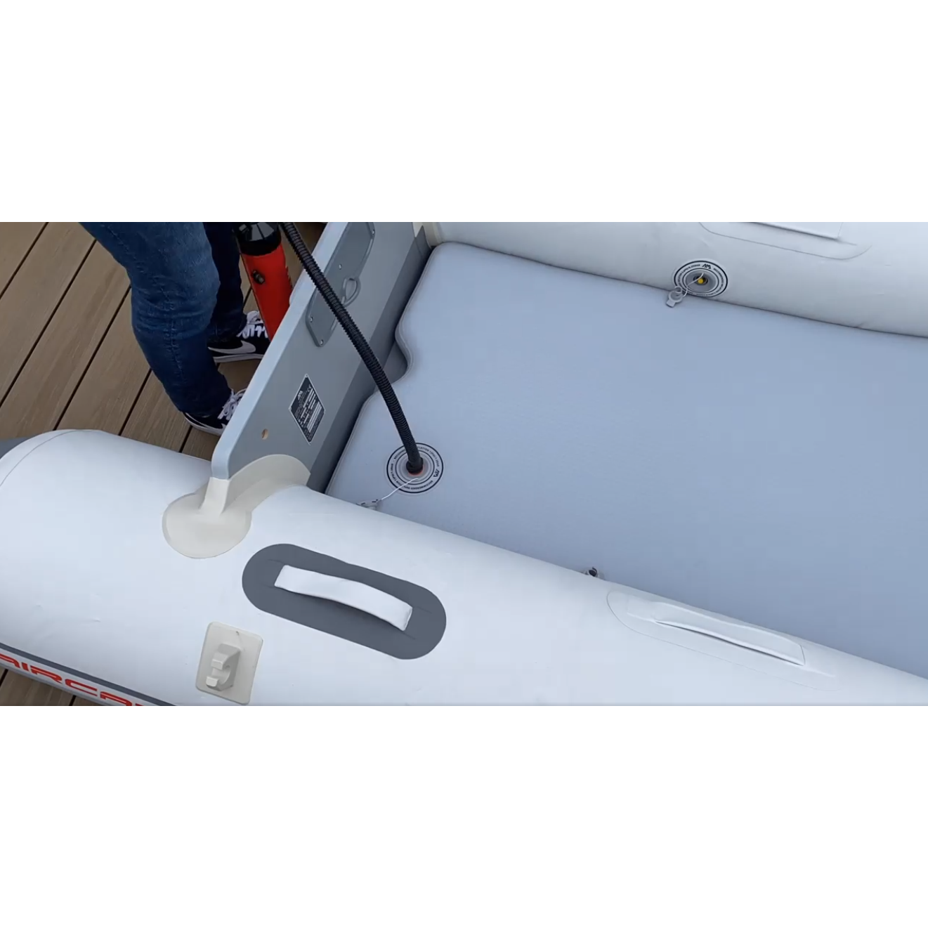 Boat - Inflating the Aqua Marina The Aircat Catamaran BT-AC335
