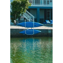 Load image into Gallery viewer, Kayak Dock - Seahorse Docking Double Fixed Kayak Launch with two kayaks stored in it.