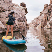 Load image into Gallery viewer, Inflatable Paddle Board - POP Board Co 11'0" The POP Up Yellow/ Turquoise
