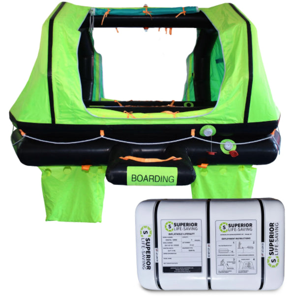 Liferaft - Superior Life-Saving ISO Wave Breaker Self-Righting Liferaft, 4-8 Person