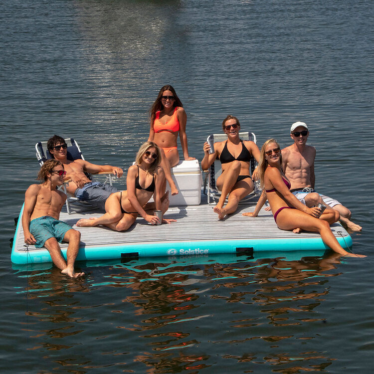 Platform - Solstice Watersports Luxe Tract Dock 10' X 8' X 8" 38810 With 7 Adults Aboard