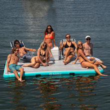 Load image into Gallery viewer, Platform - Solstice Watersports Luxe Tract Dock 10' X 8' X 8" 38810 With 7 Adults Aboard