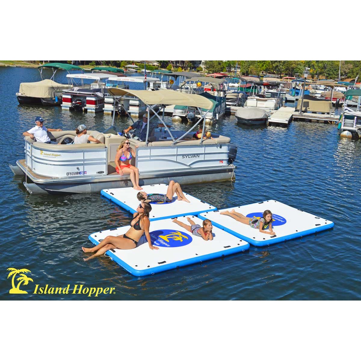 Platforms/Mats - Island Hopper 8'X6' Island Buddy Water Platform & Dock IHBUDDY8