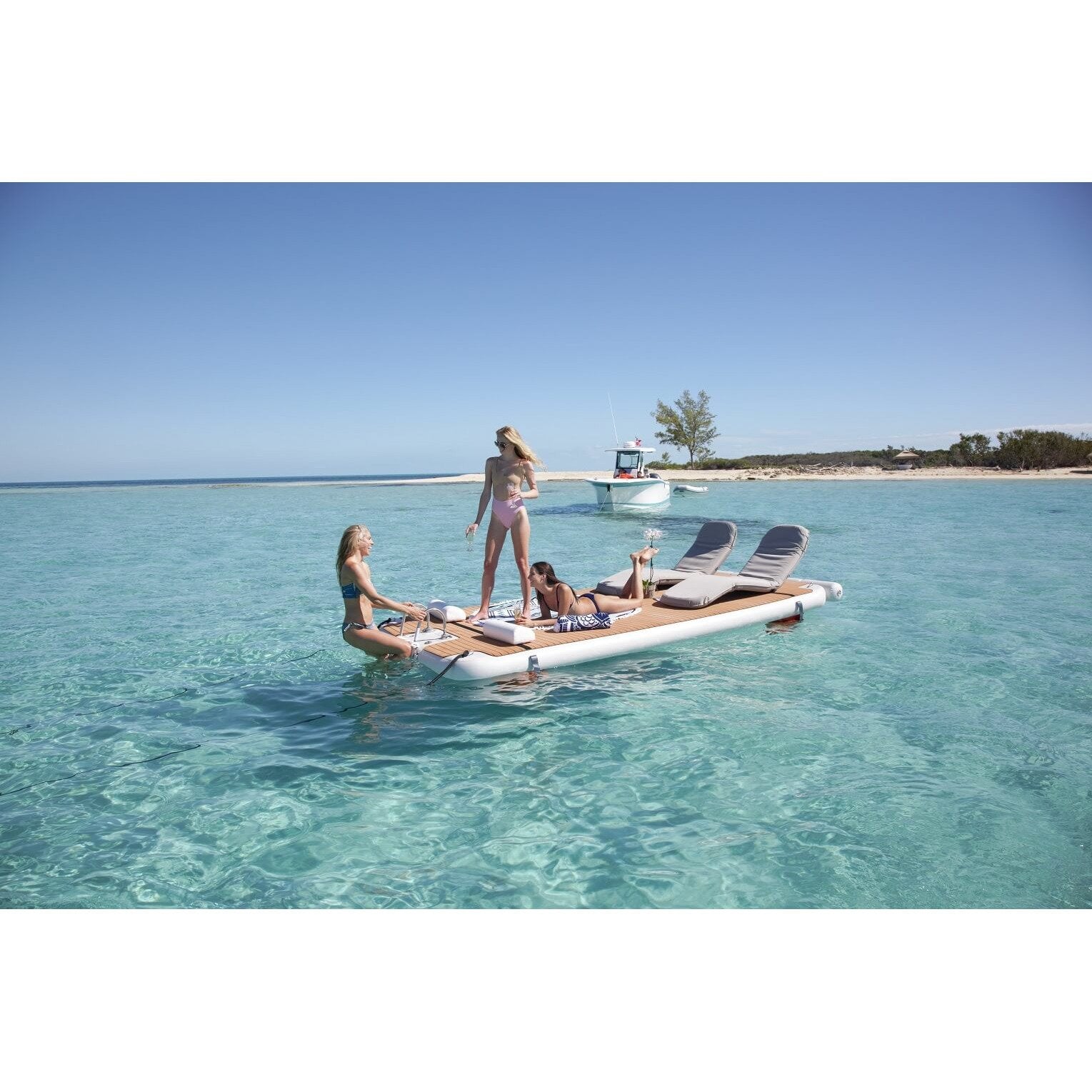 Platforms/Mats - NautiBuoy 525 Sport Teak 11'6" Platform