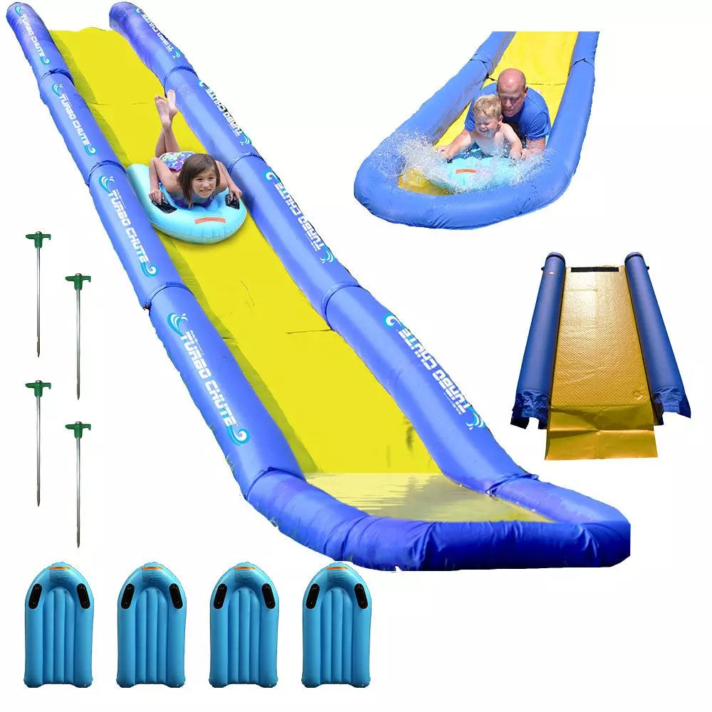 Platforms/Mats - Rave Sports Turbo Chute Backyard Package 1 20' Sections And 10' Pool