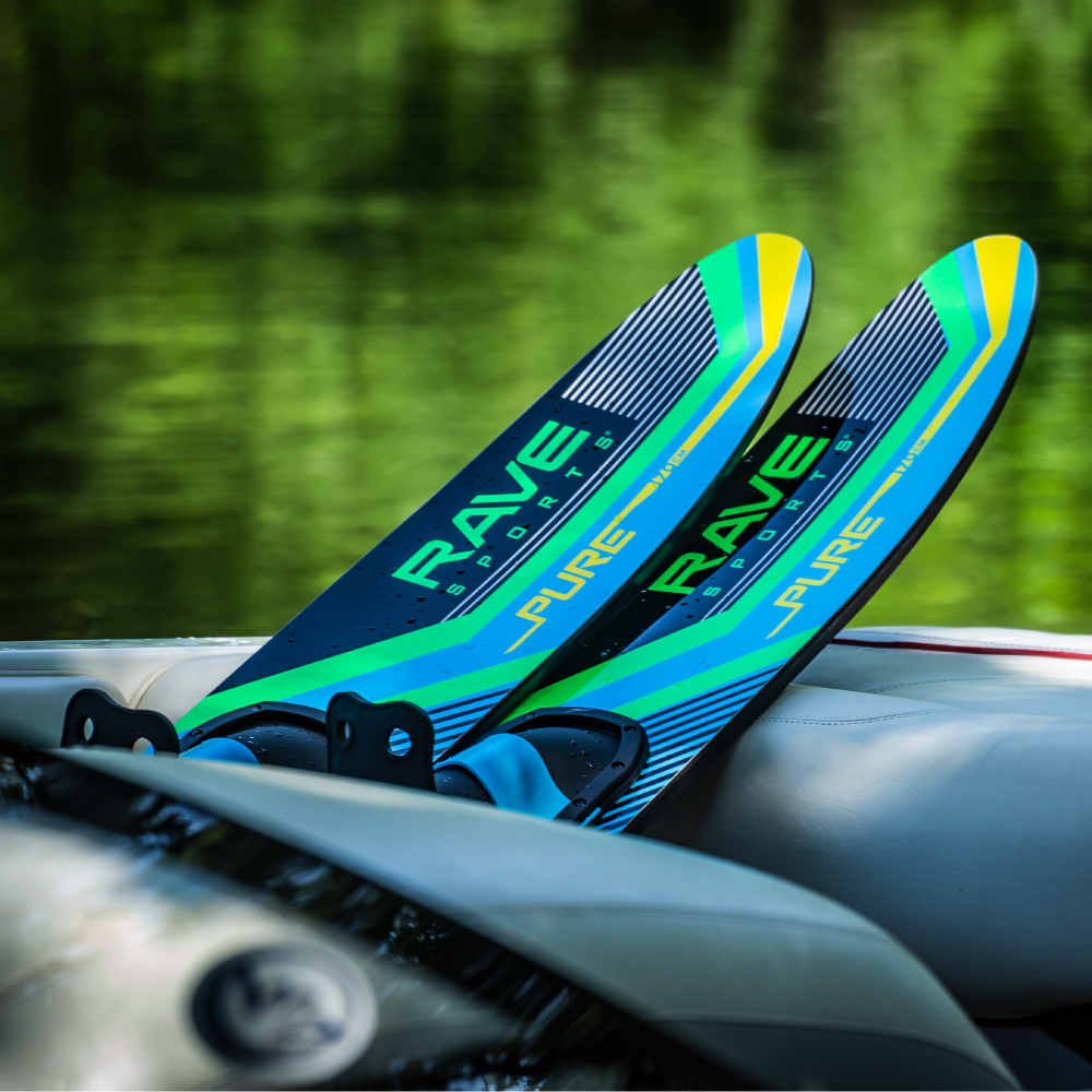Rave Adult Pure Combo Water Ski on the boat