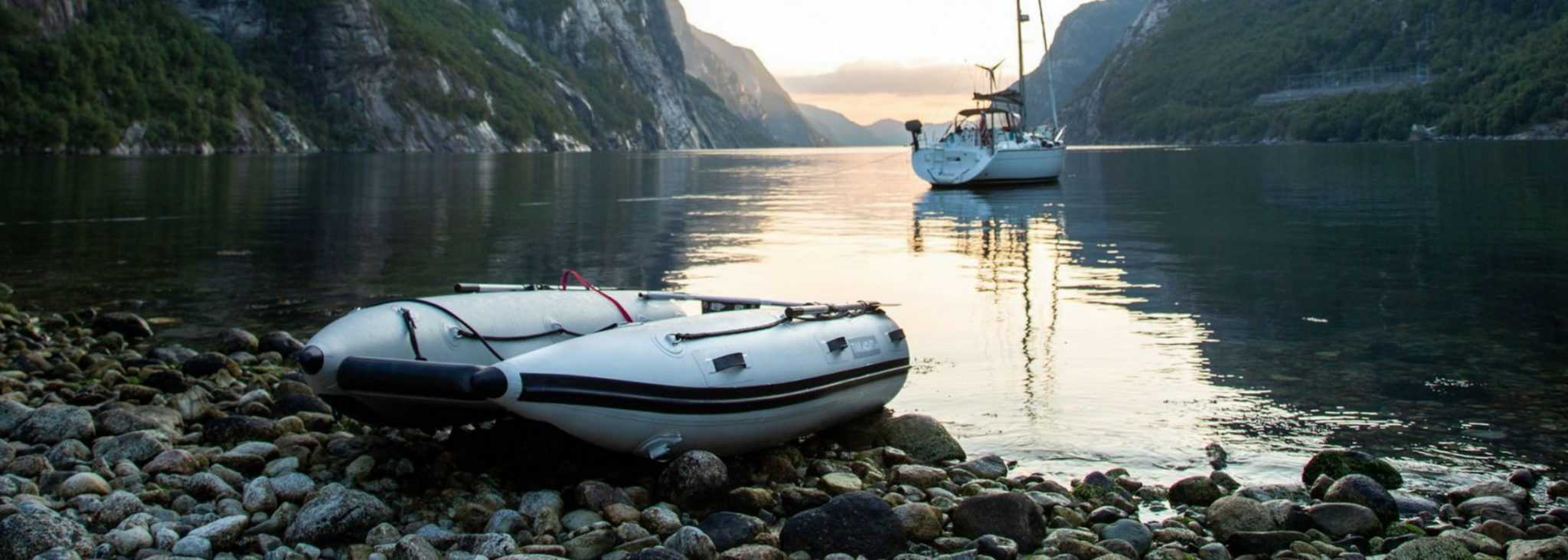 Takacat T260LX Inflatable Boat at the side of the lake
