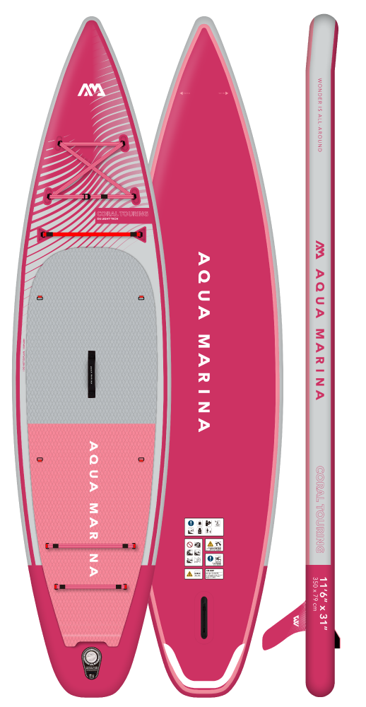 Aqua Marina 2023 Coral Touring 11'6" Inflatable Stand Up Paddleboard BT-23CTPR