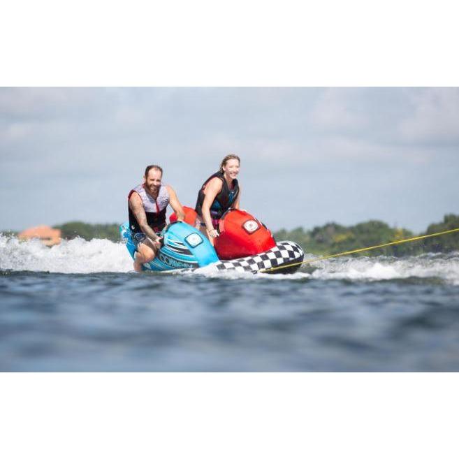 2 People Riding The Connelly Ninja 2-Person Towable Tube