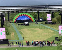 Load image into Gallery viewer, Green AccessRec GRASSMAT®  Making A Walk Way Across the Grass To A Concert Stage