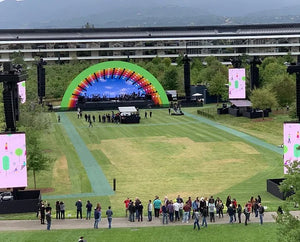 Green AccessRec GRASSMAT®  Making A Walk Way Across the Grass To A Concert Stage