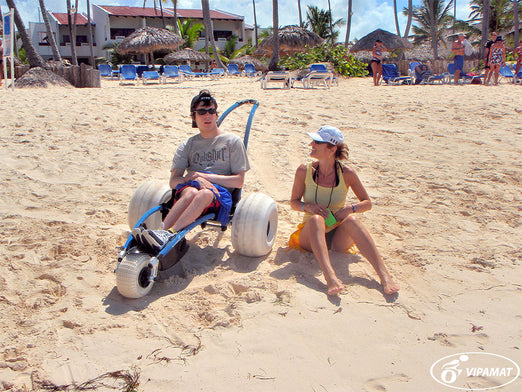 Vipamat Hippocampe Beach and All-Terrain Wheelchair - Blue / XL - Above 6'1"