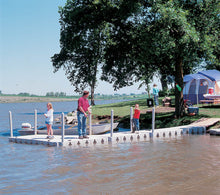 Load image into Gallery viewer, Family having fun fishing on the Connect-A-Dock L-Dock Packages 1000 Series-Low Profile
