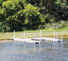 Load image into Gallery viewer, Connect-A-Dock U Shape Low-Profile Docks installed at the lake