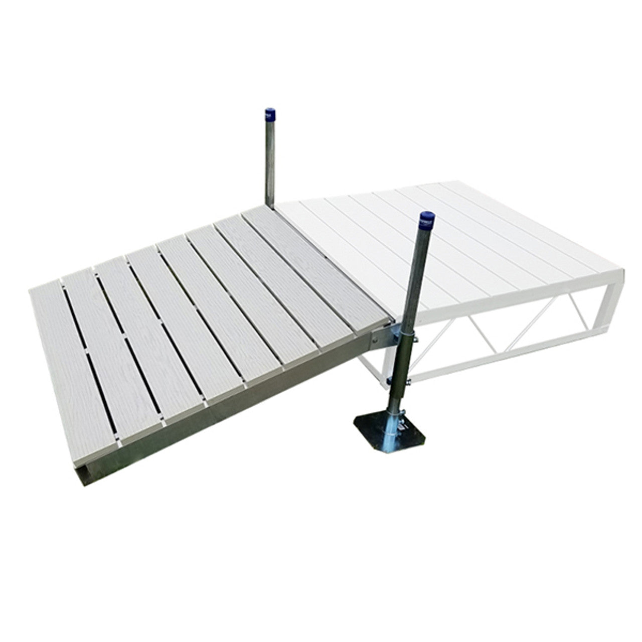 Patriot Docks Shore Ramp Gray Aluminum 4'x4'