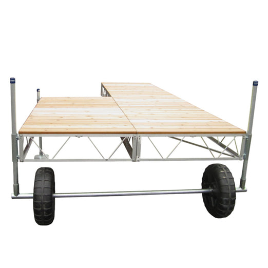 Patriot Docks 16' Patio Rolling Dock cedar decking