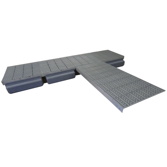 Patriot Docks Canal Floating T Dock Gray Poly