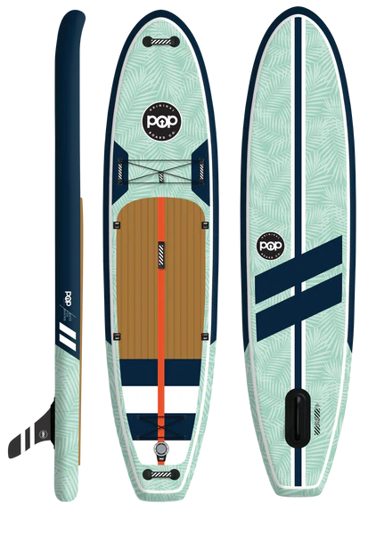 POP Board Co 11'0 Yacht Hopper Mint/Teak/Blue Inflatable SUP