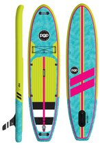 Load image into Gallery viewer, POP Board Co 11'0 Yacht Hopper Lime/Turquoise Stand Up Paddle Board