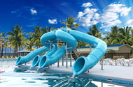 Spectrum Aquatics Quad Flume 90°/360° Half Hex Deck Poolside Slides
