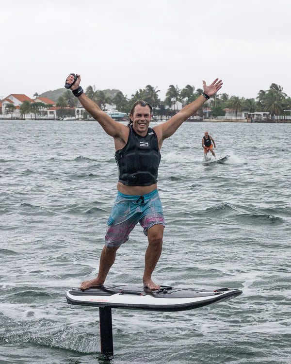 Man on board the Awake Vinga 3 Electric Surfboard EFoil