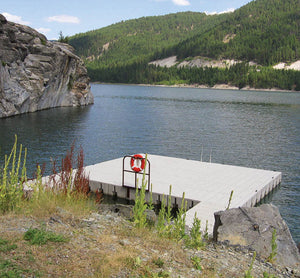 Connect-A-Dock Deck Packages High Profile installed in a small body of water