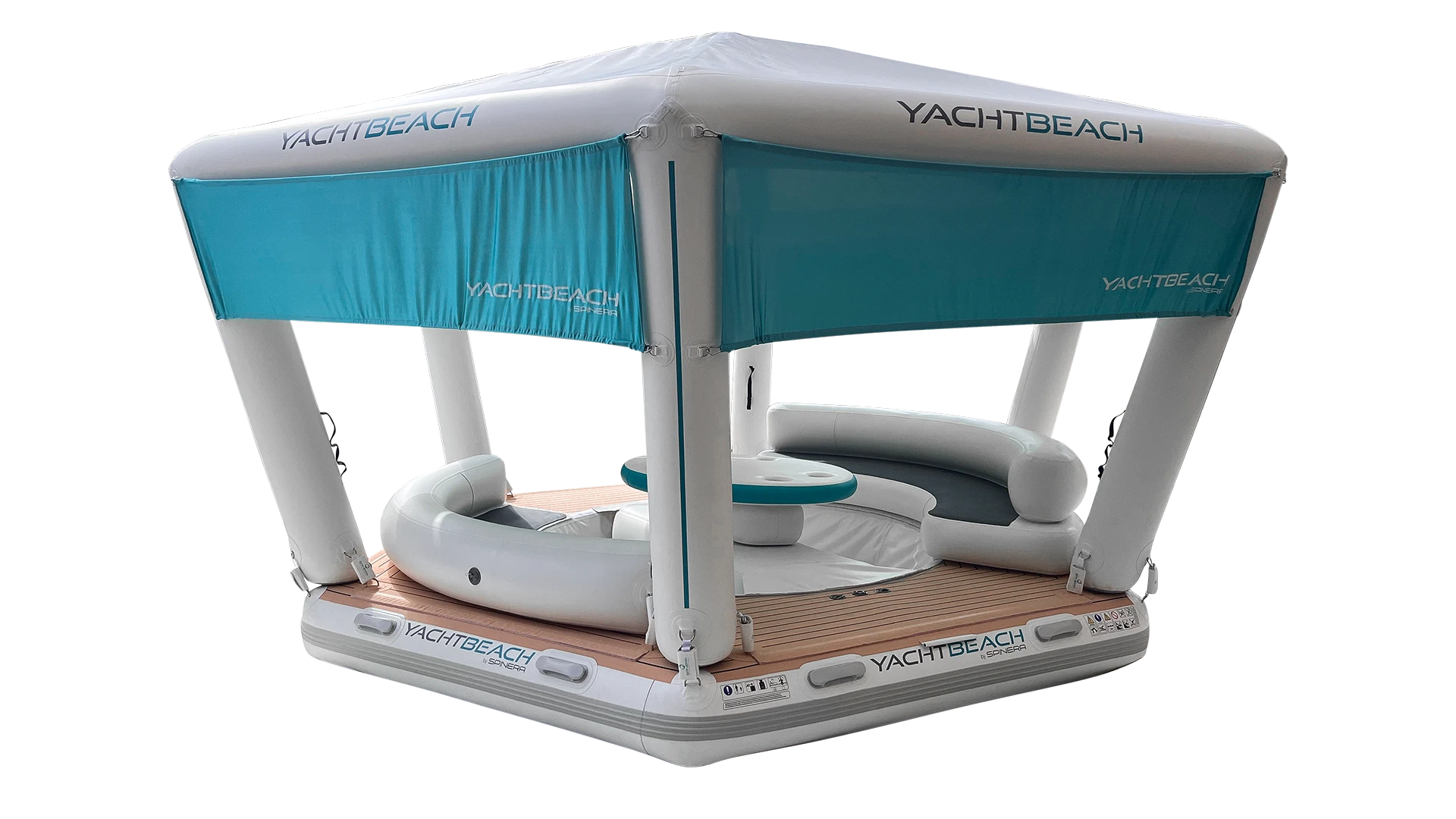 Yachtbeach Pavilion Tent with 6 Poles with curtains and platform