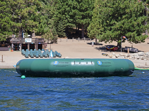 Island Hopper 25′ “Giant Jump” Water Trampoline Natural Green