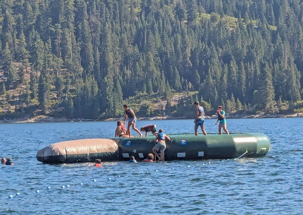 Island Hopper 25′ “Giant Jump” Water Trampoline Natural Green