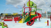 Load image into Gallery viewer, Kids playing on Rain Drop Water Structures Monsoon Slide