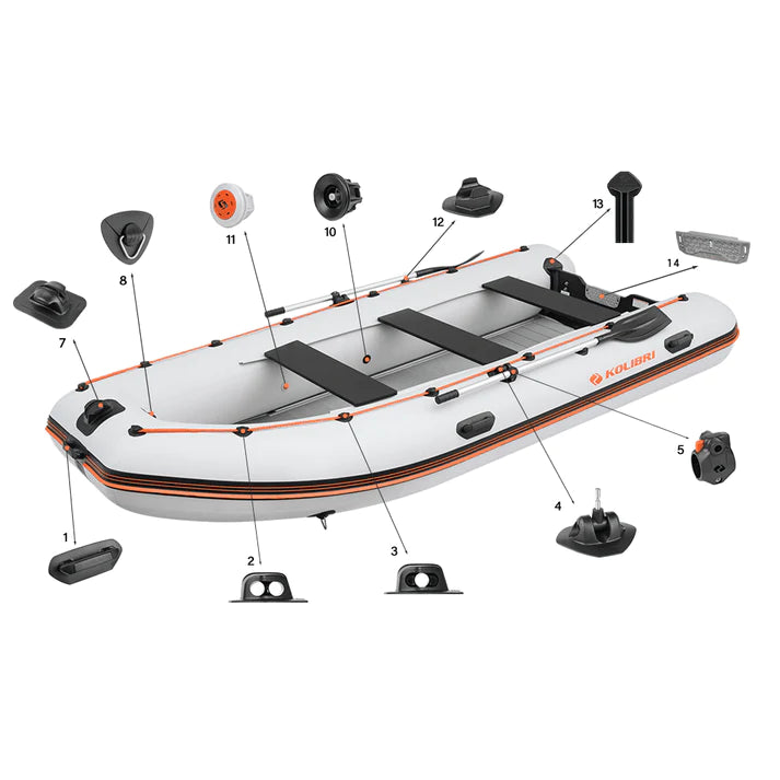 Kolibri KM-400DSL (13'4") Inflatable Boat