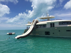 Freestyle Slides Trampoline (12ft) behind the yacht