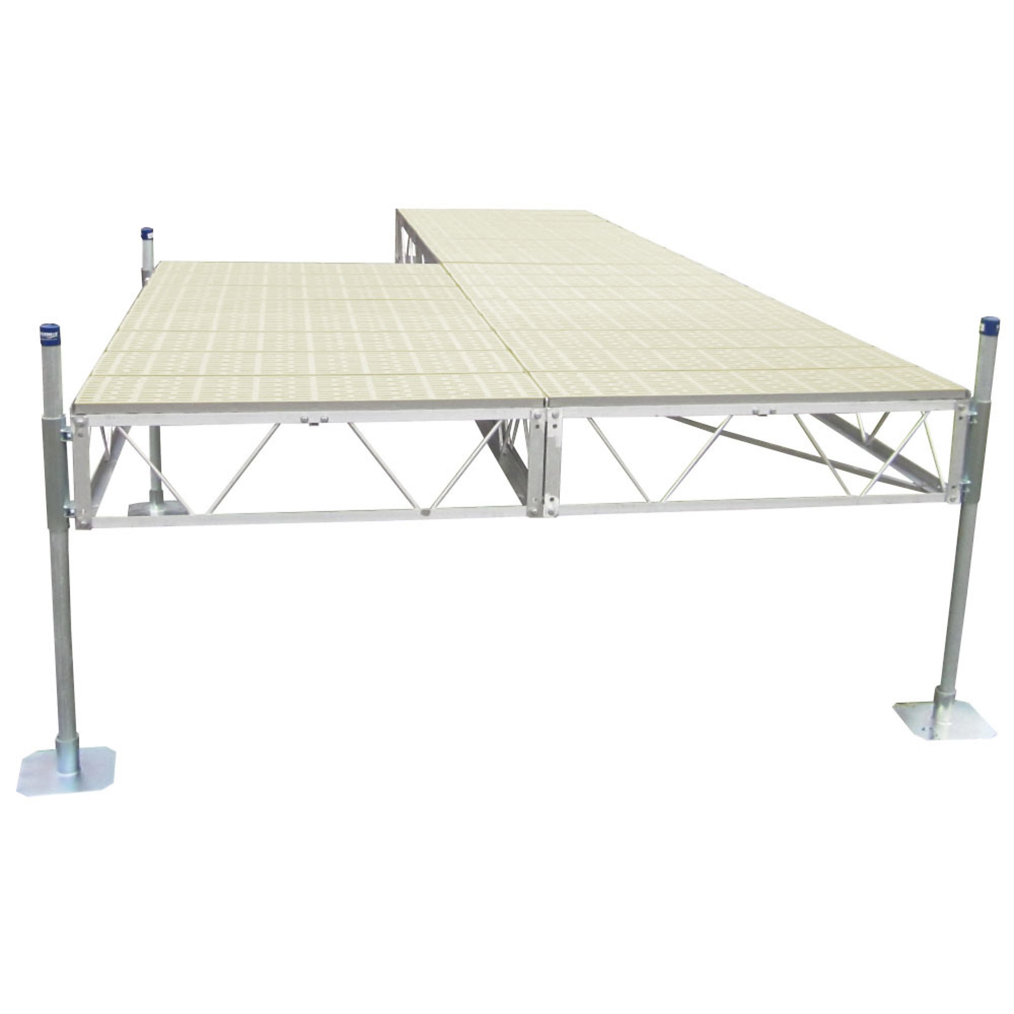 Patriot Docks 24' Patio Stationary Dock tan poly decking