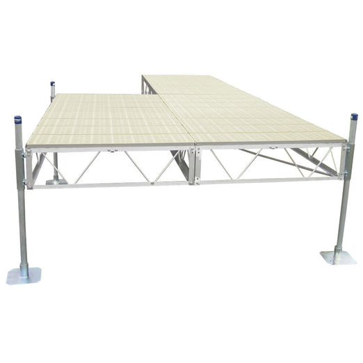Patriot Docks 16' Patio Stationary Dock tan poly decking