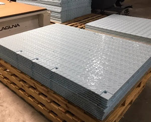 Grey Stack of AccessRec Accessdeck USA Ground Accessibility & Mobility Mats