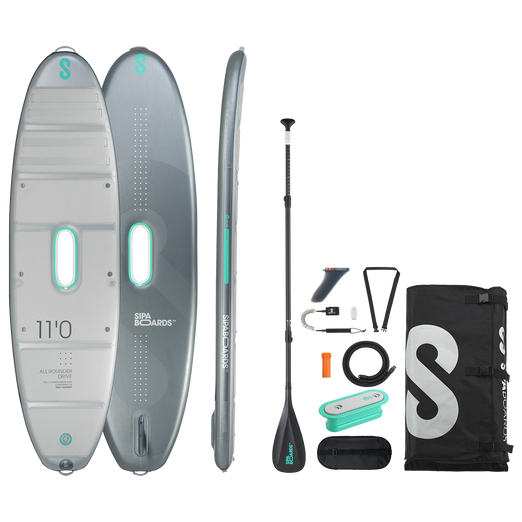 SipaBoards Allrounder Silver Motorized SUP 11'