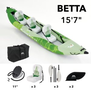 New Aqua Marina Betta 15’7″ Recreational Inflatable 3 Person Kayak