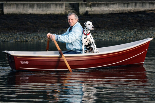 Gig Harbor Captain’s Gig 9.5’ Rowboat – Classic Fiberglass Rowing Boat & Tender