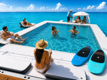 AquaBanas Captain's Inflatable Island Yacht Package