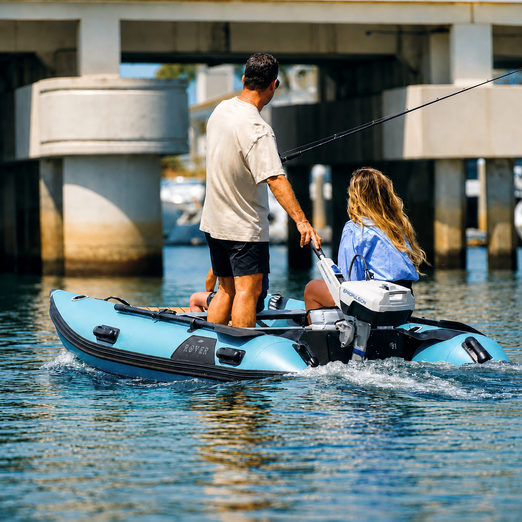 Rover Marine Battle Cat 8' Self-Bailing Inflatable Catamaran