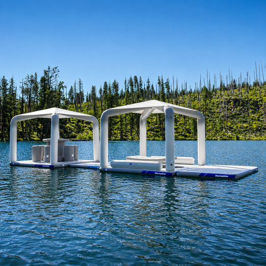 Aquaglide Lakefront Mini Park 3 Inflatable Water Park