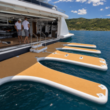 Load image into Gallery viewer, SeaRaft M-Shape Deluxe Jet Ski Dock 1400 - 17'4" x 13'1" (Rounded Teak)