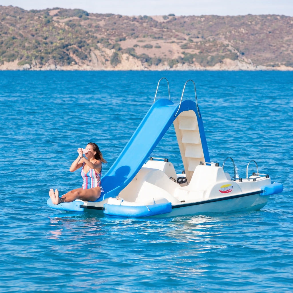 pedal boat with slide Martini Nautica Sunny Time 4 Pedal Boat 5 Person