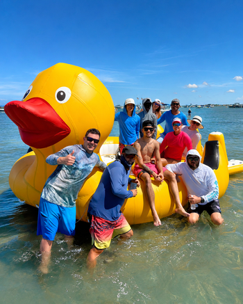 AquaBanas Yellow Ducky Towable Tube Boat for Commercial Operators