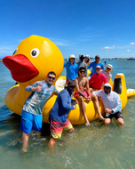 AquaBanas Yellow Ducky Towable Tube Boat for Commercial Operators